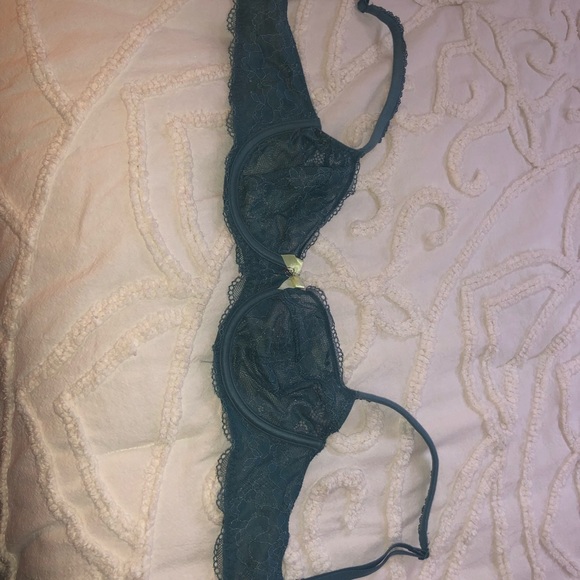 VICTORIA’S SECRET teal lace bra 34B - Picture 2 of 2